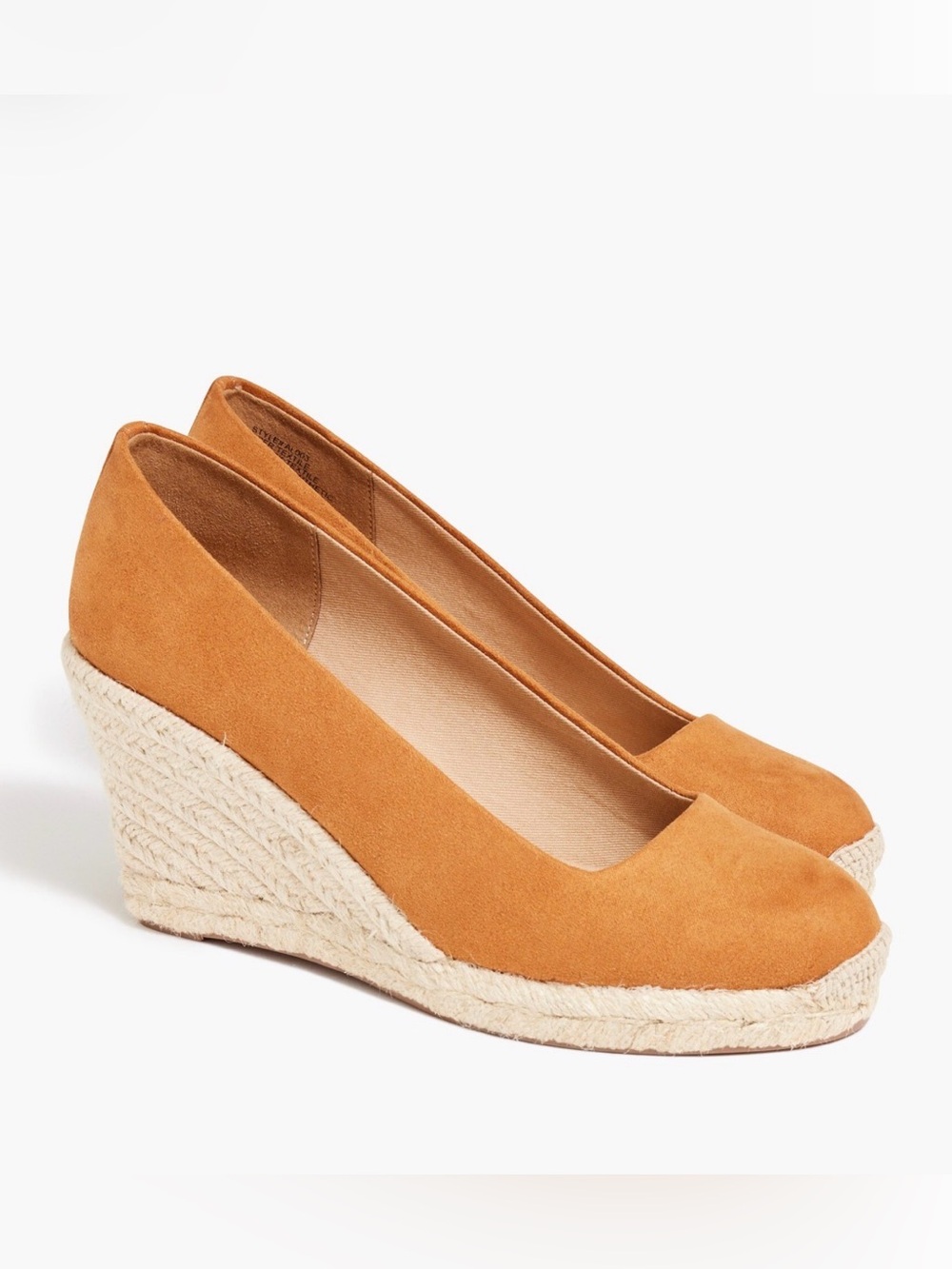 J.Crew Pale Clay Suede Espadrille Wedge Pumps